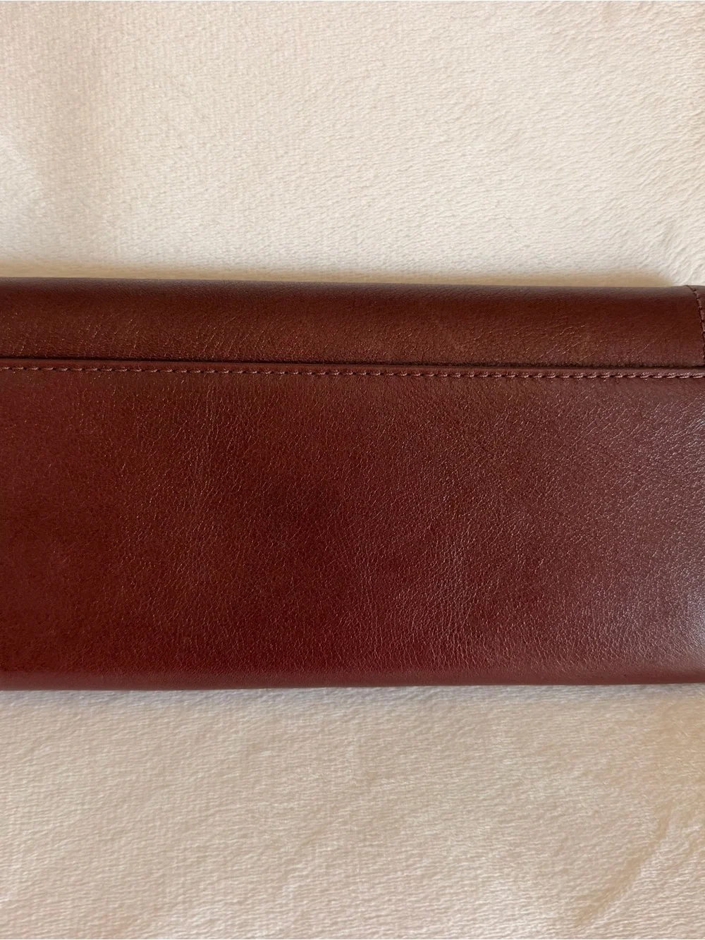 Coach Leather Continental Wallet in Rich Chestnut Brown with Gold Hardware
